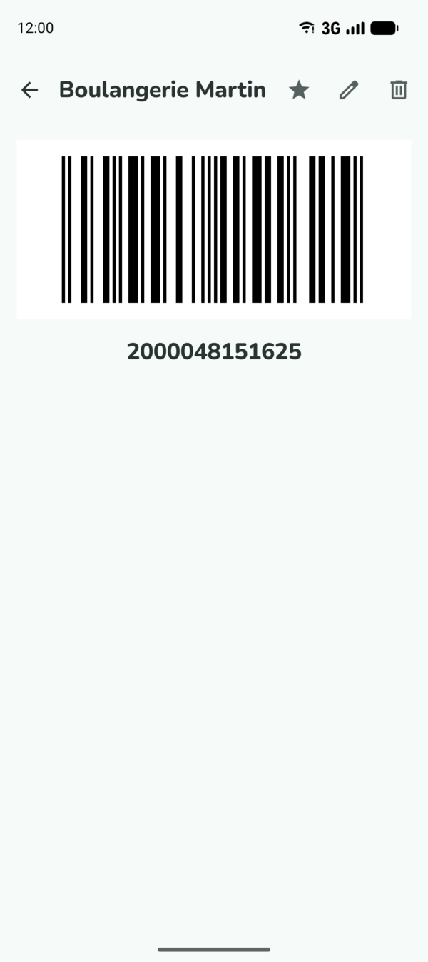 A card shown at checkout